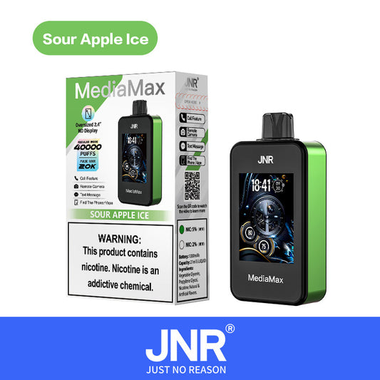 JNR Media Max 40K Puffs  - Sour Apple Ice