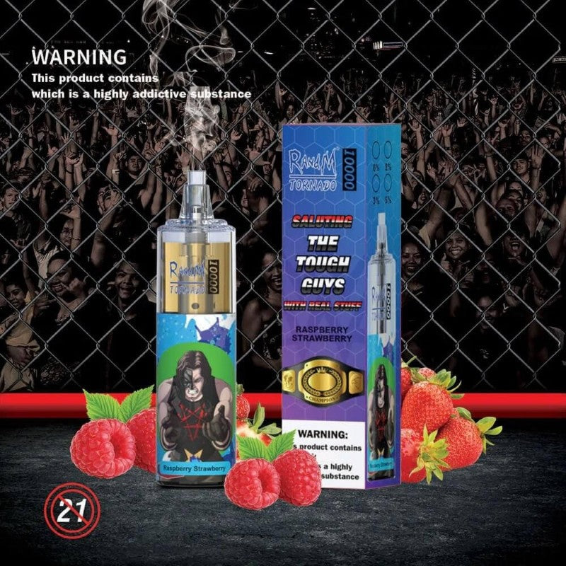 RandM Tornado 10000 - Raspberry Strawberry