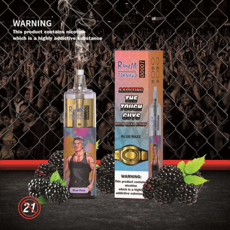 RandM Tornado 10000 5% Nikotin Vape – Blue Razz