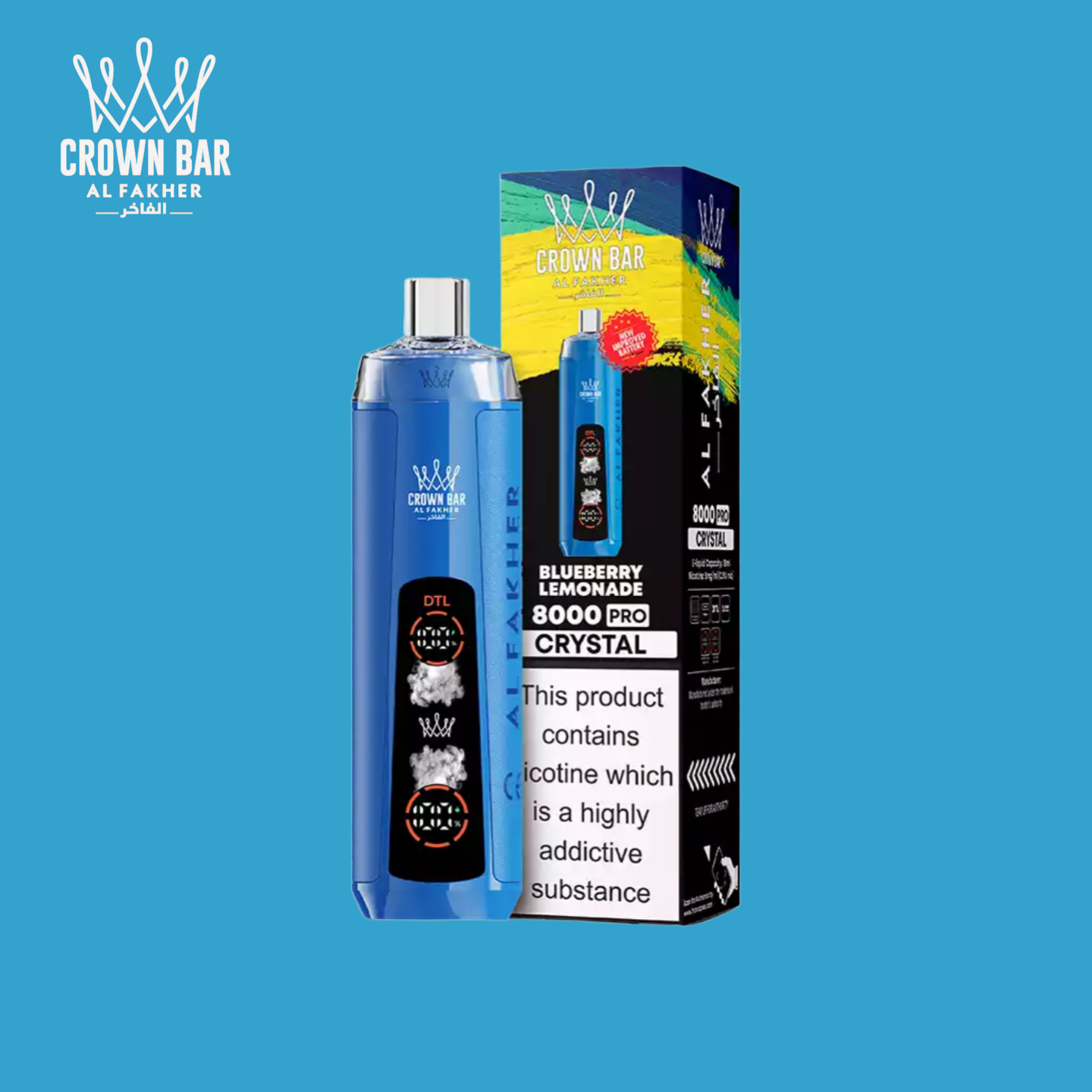 Blueberry Lemonade Al Fakher Crown Bar 8000