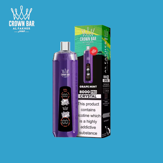 Grape Mint Al Fakher Crown Bar 8000 Puffs