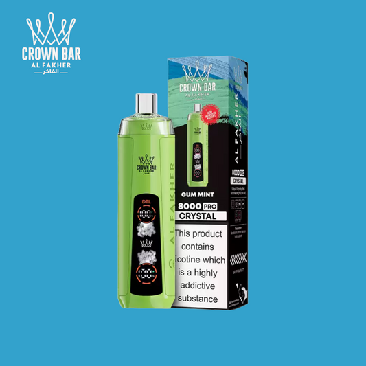 Gum Mint Al Fakher Crown Bar Crystal 8000 Puffs