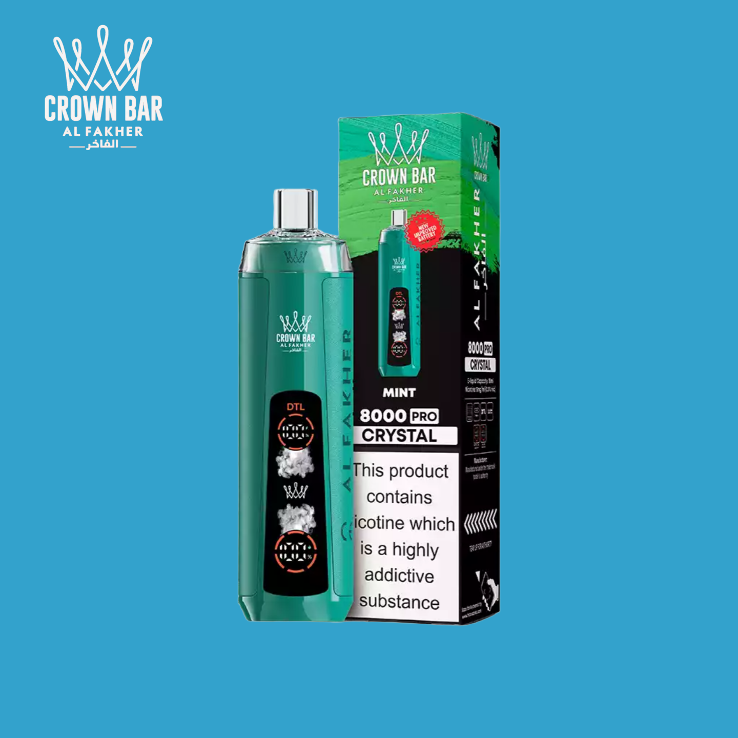 Al Fakher Crystal 8000 Züge Mint