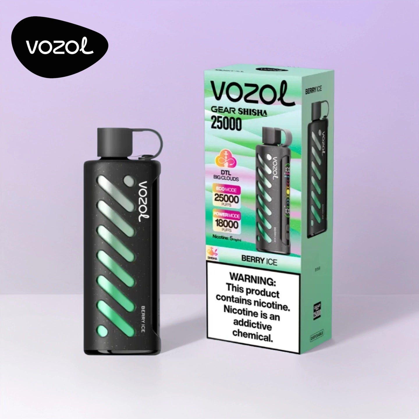 Vozol Gear Shisha 25000 Berry Ice