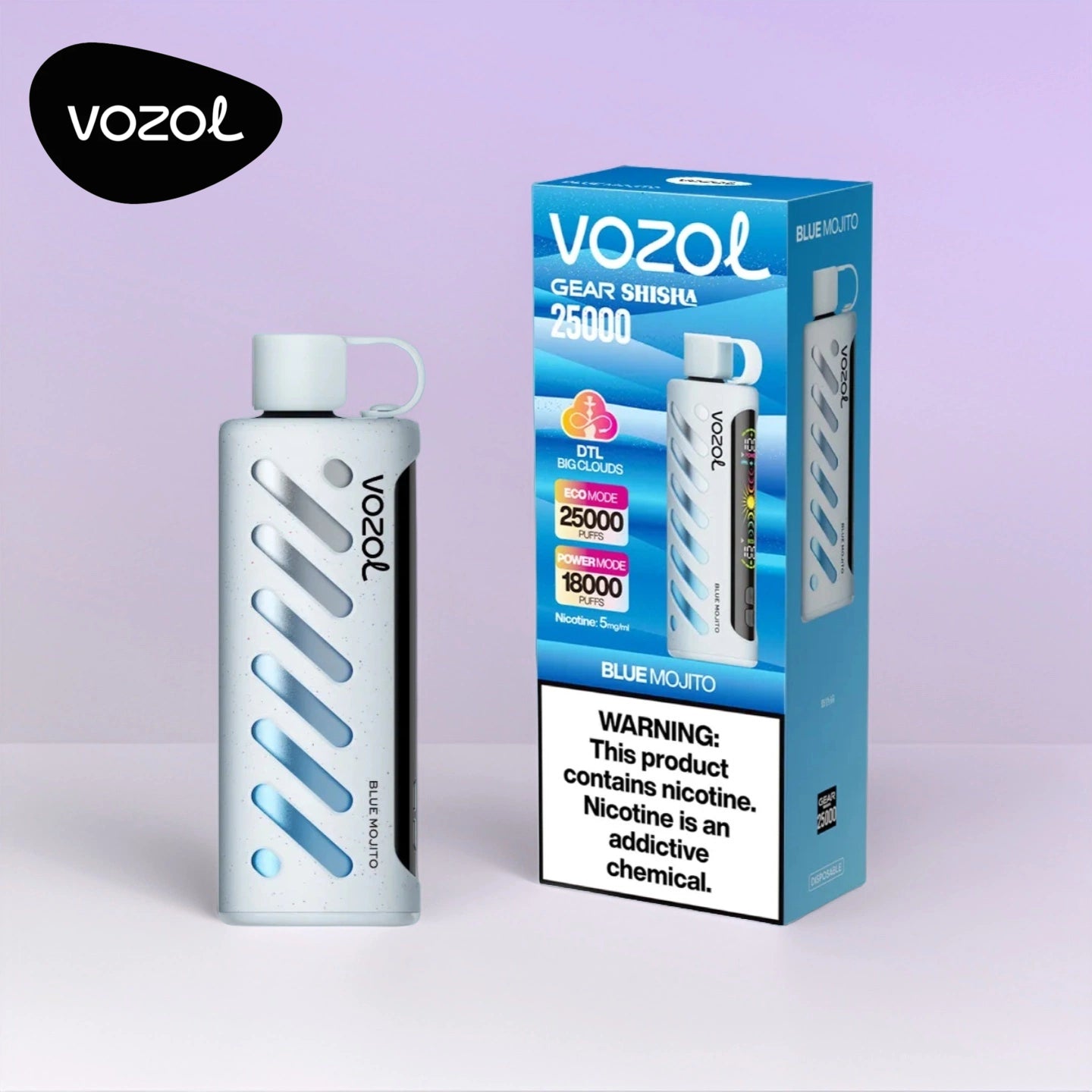 Blue Mojito Vozol Shisha 25K Dual-Mode Einweg-Vape