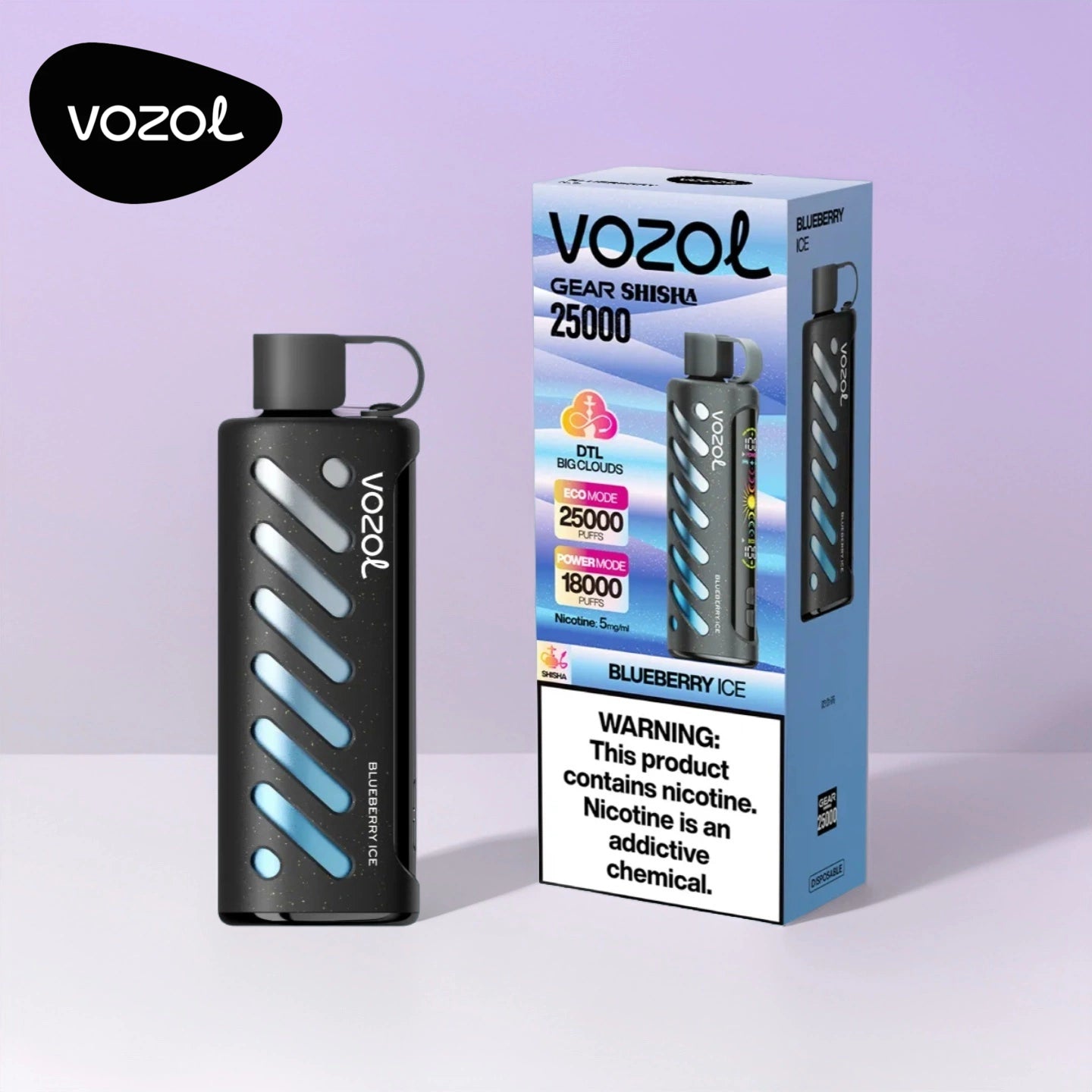 Blueberry Ice Vozol Gear Shisha 25000