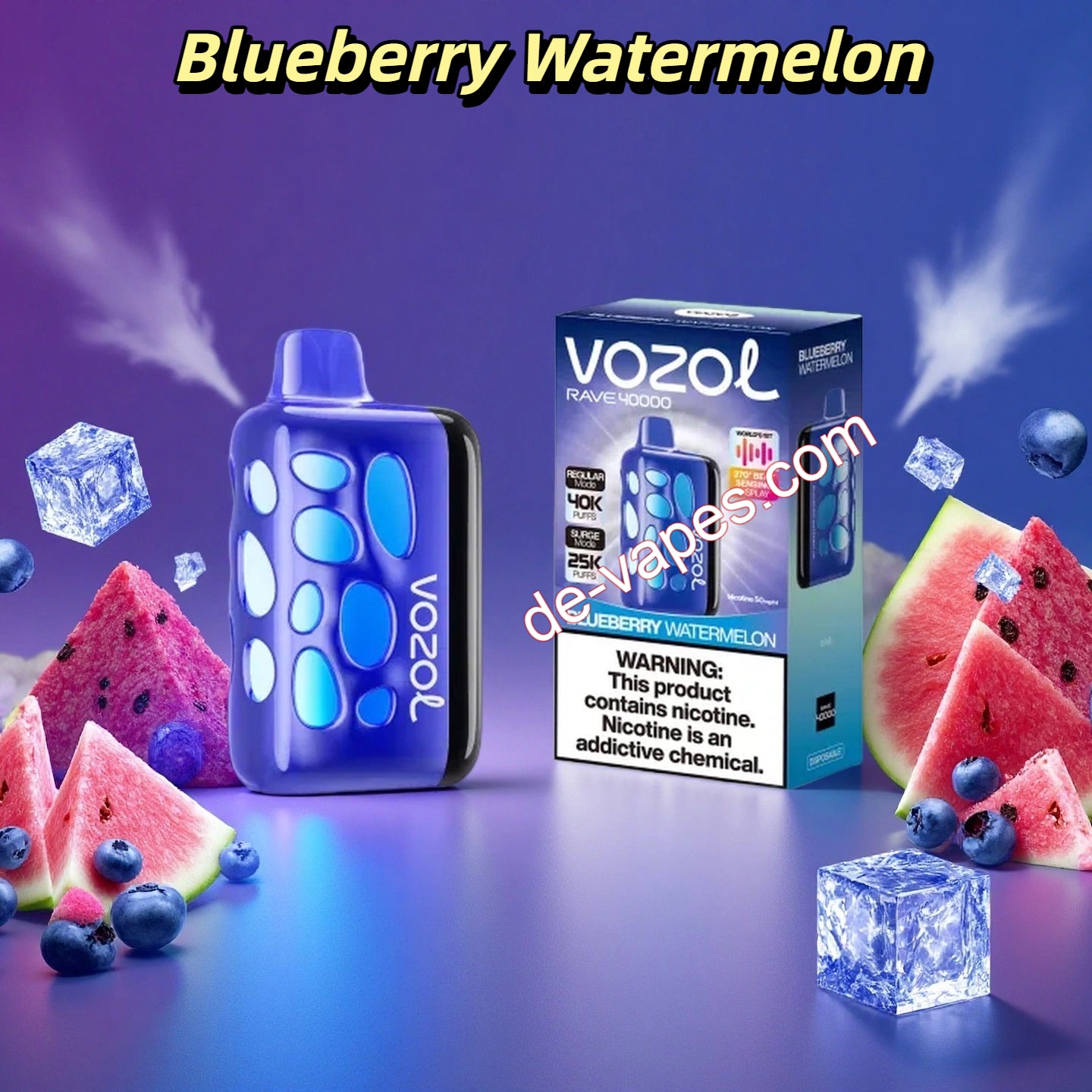 Blueberry Watermelon Vozol Rave 40000 Vape