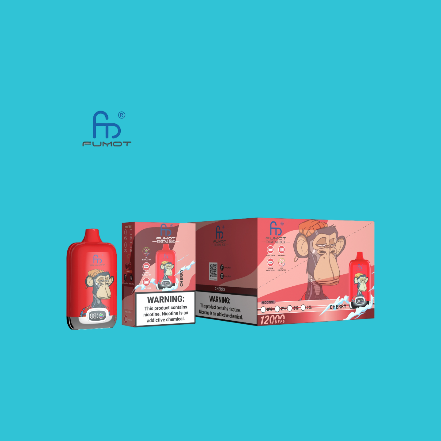 Cherry Randm Tornado Vape Digital Box 12000