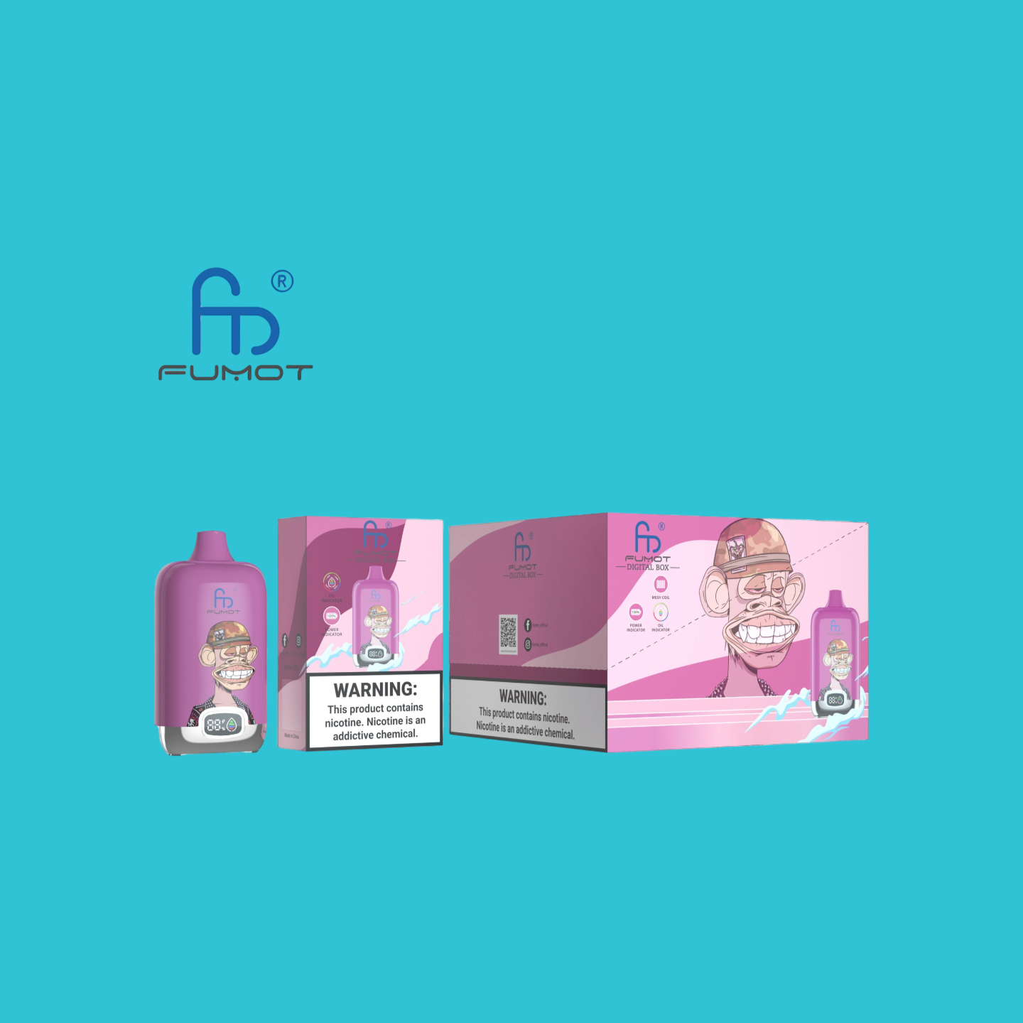 Bluesour Raspberry RandM Digital Box 12000 Puffs