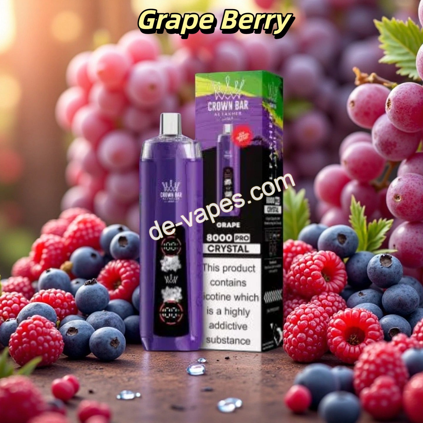 Grape Berry Al Fakher Crown Bar 8000