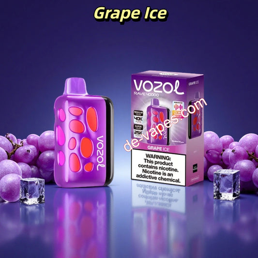 Grape Ice Vozol Rave 40000 Dual-Mode-Einweg-Vape