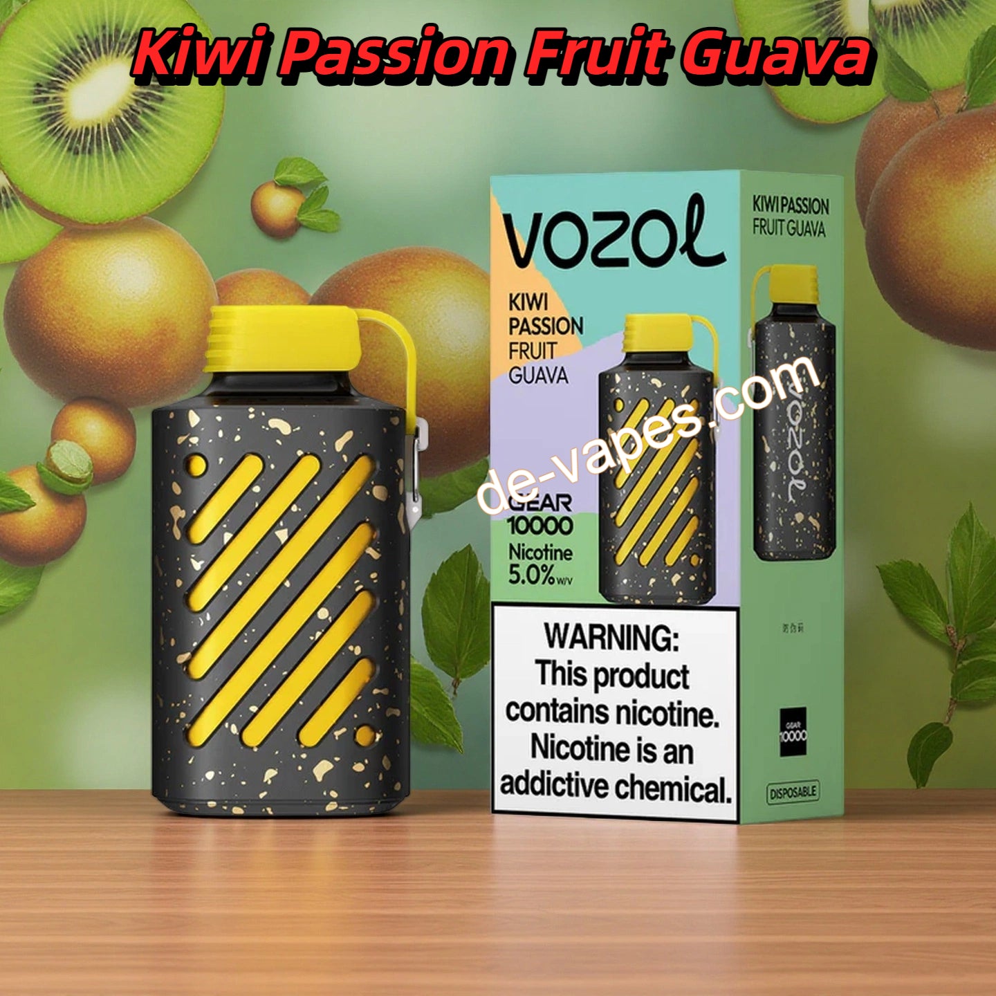 Kiwi Passion Fruit Guava Vozol Gear 10000 Puffs