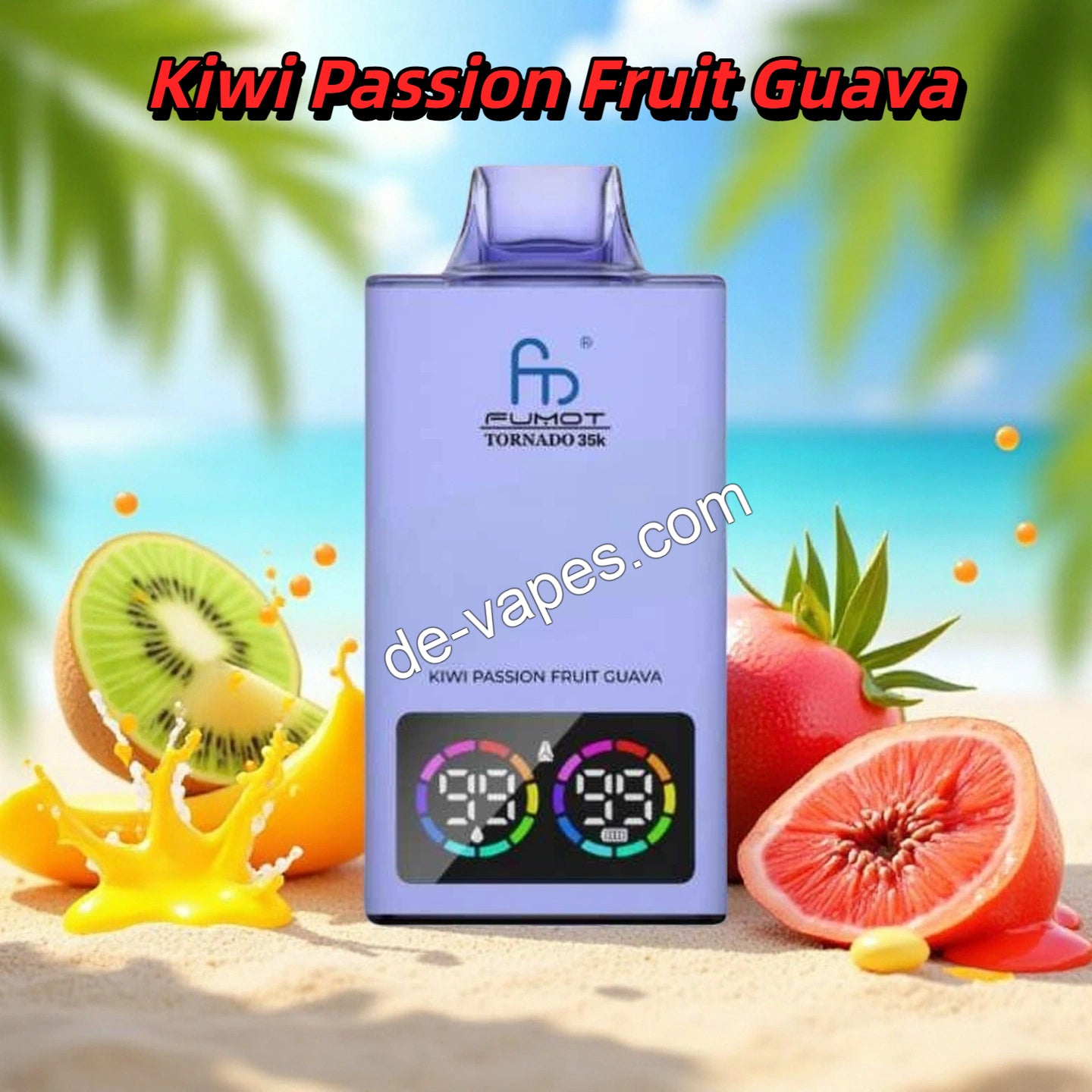 Kiwi Passion Fruit Guava Randm Tornado 35000 Puffs