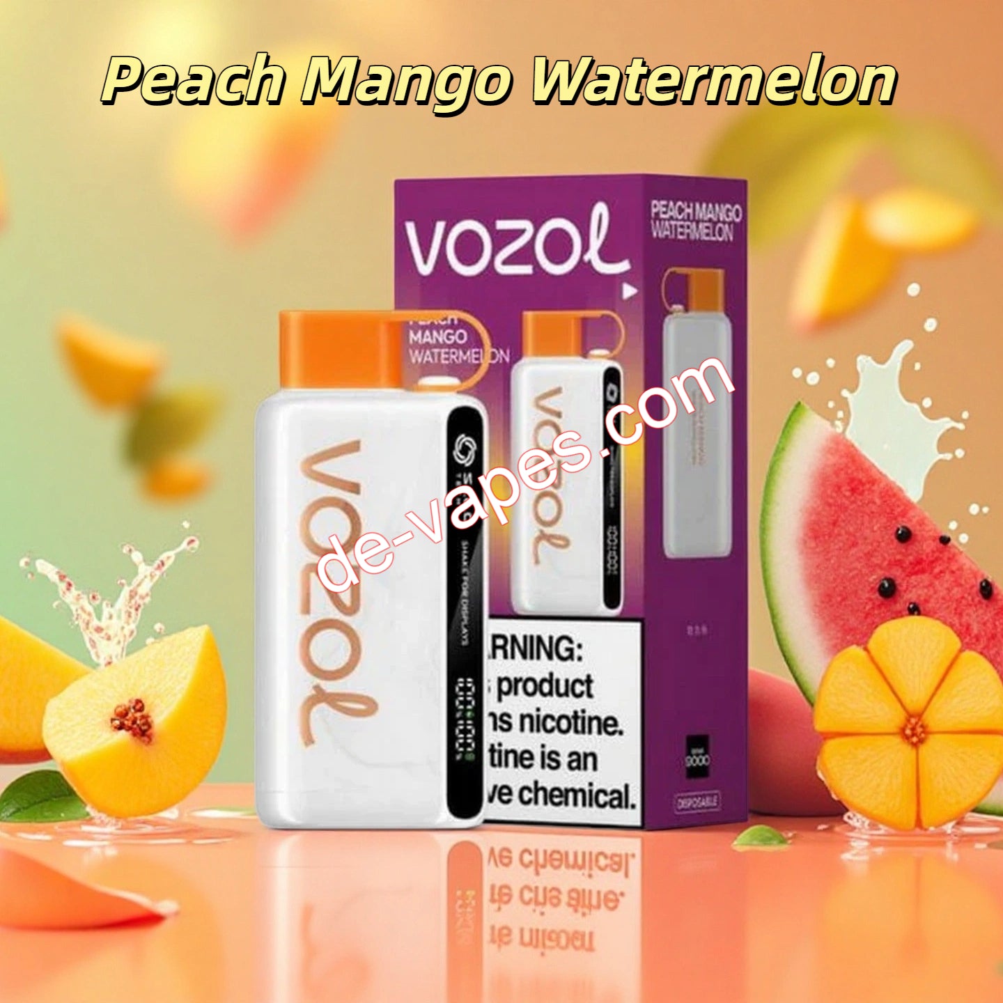 Peach Mango Watermelon Vozol Star 12000 Puffs