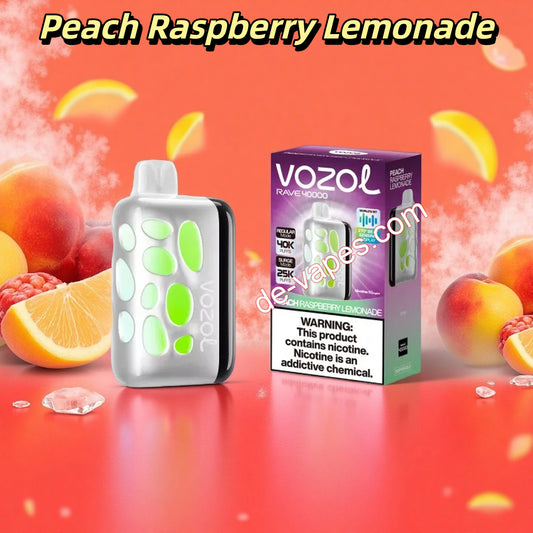 Peach Raspberry Lemonade Vozol Rave 40000 Puffs