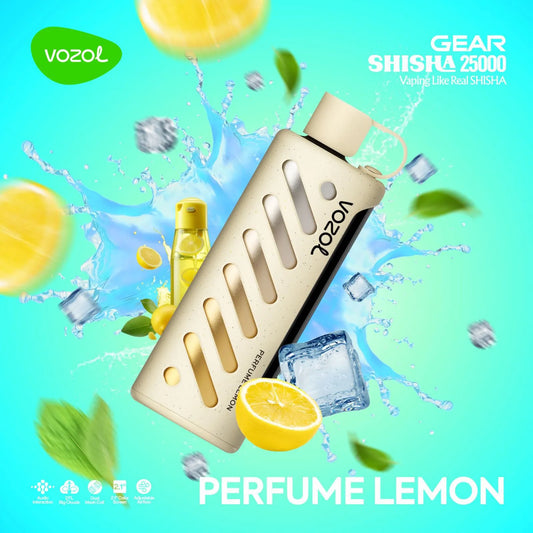 Vozol Gear Shisha 25000 Puffs - Perfume Lemon