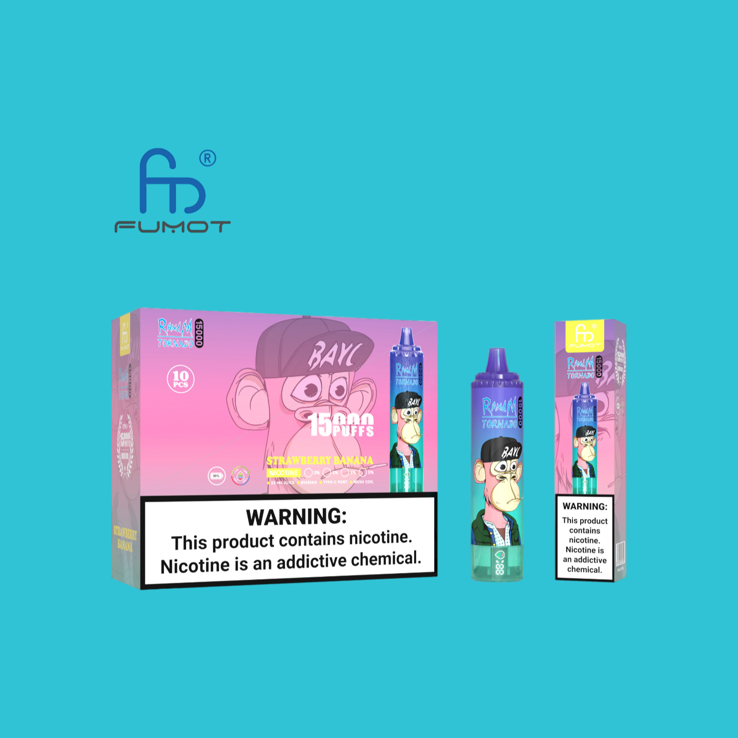 Strawberry Banana Randm Tornado 15000 Puffs