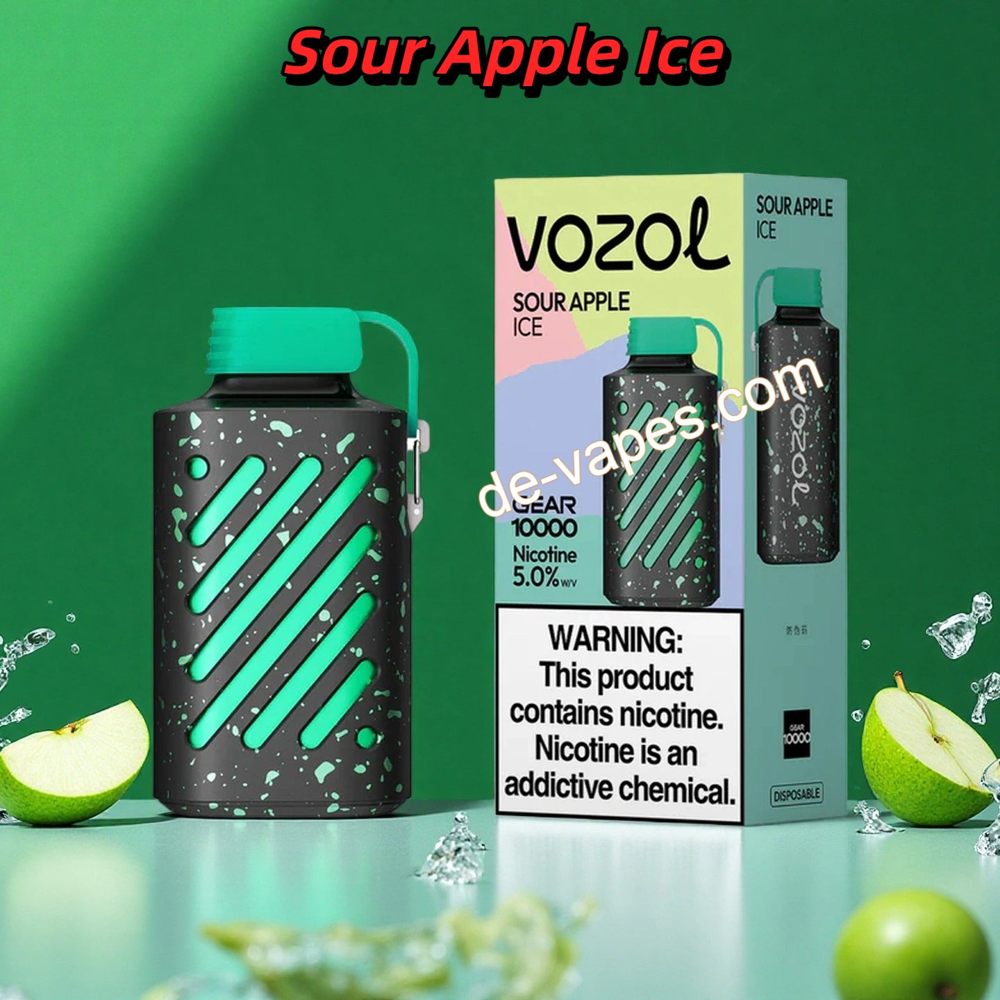 Sour Apple Ice Vozol 10000 Einweg-Vape