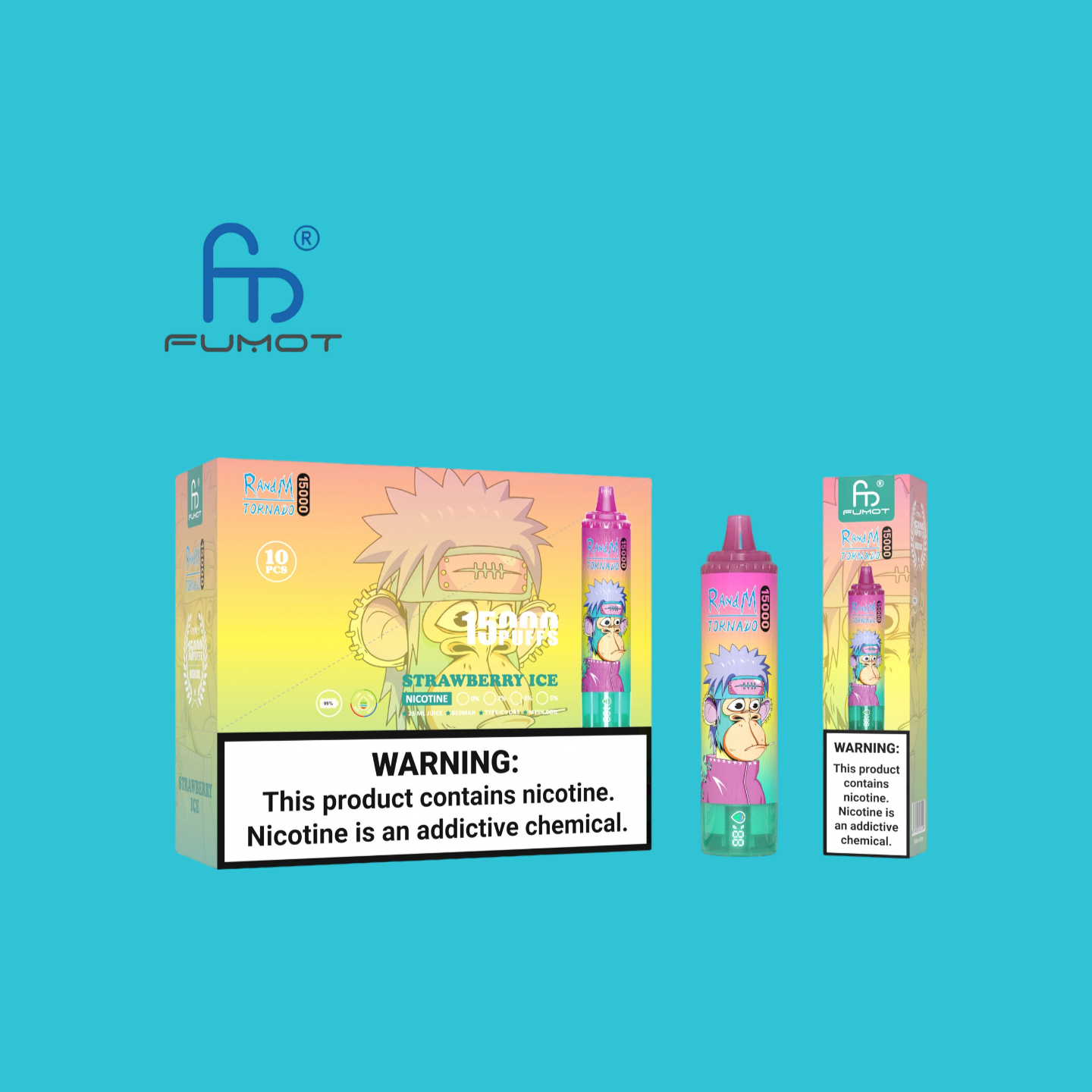 Strawberry Ice Randm Tornado 15000 Puffs