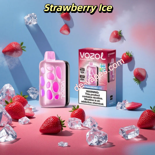 Strawberry Ice Vozol Rave Vape 40000