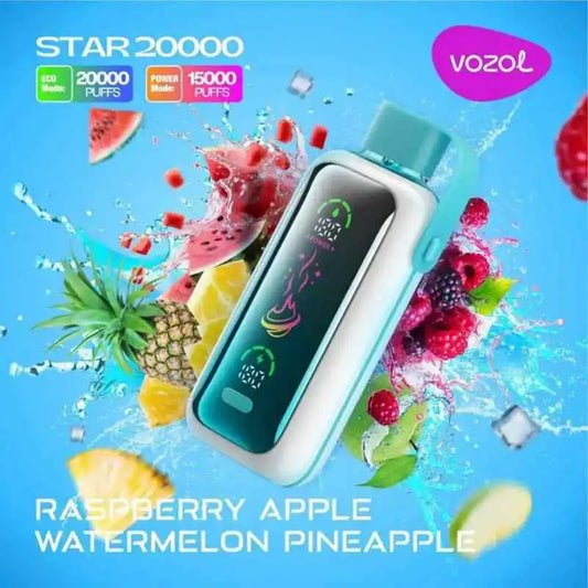 Raspberry Apple Watermelon Pineapple - Vozol Star 20000