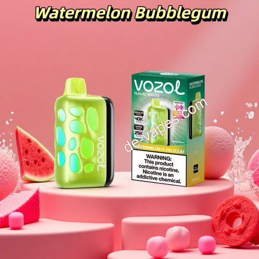 Watermelon Bubblegum Vozol Rave Vape 40000