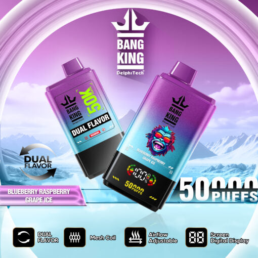 Bang King 50000 puffs - Blueberry Raspberry/Grape Ice