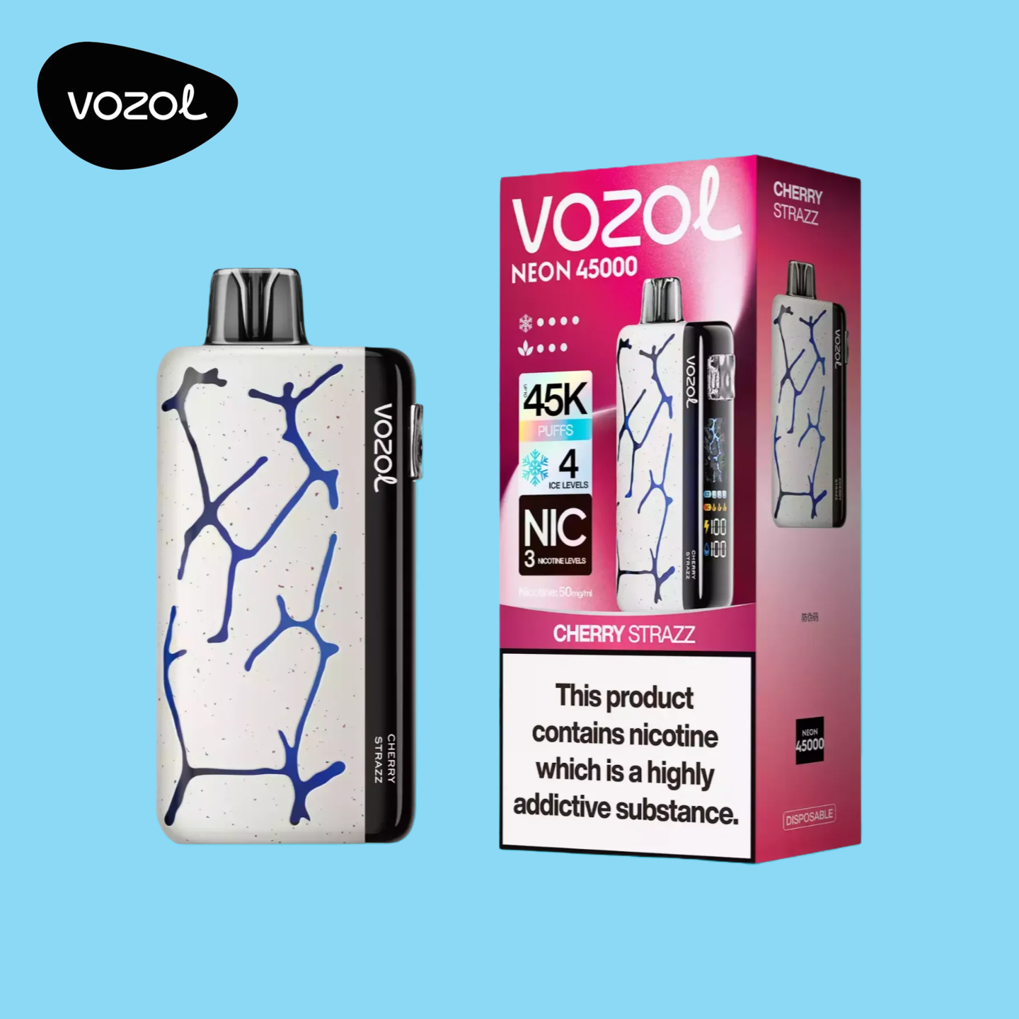 Vozol Neon 45 Cherry Strazz Geschmack