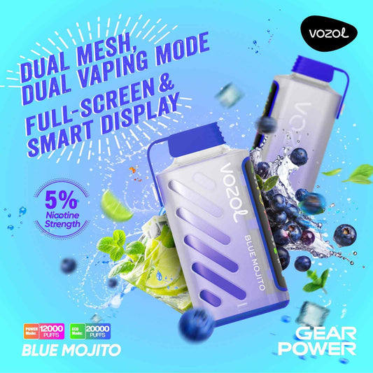 Gear Power 20000 Züge Blue Mojito VOZOL Vape