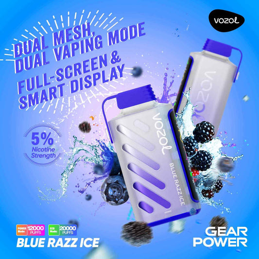 VOZOL Gear Power 20000 Blue Razz Ice 650-mAh-Akku