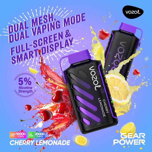 Cherry Lemonade 20000 Puffs VOZOL Vape Gear Power