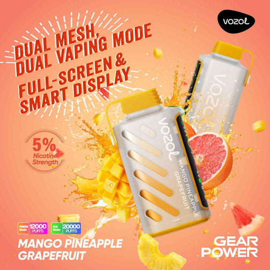 Vozol Gear Power 20000 Mango Pineapple Grapefruit