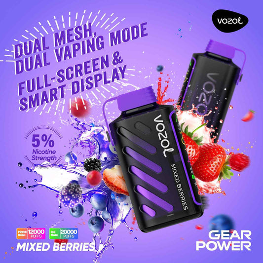 Vozol Gear Power 20K Dual Mode Einweg-Elektronikzigarette - Mixed Berries