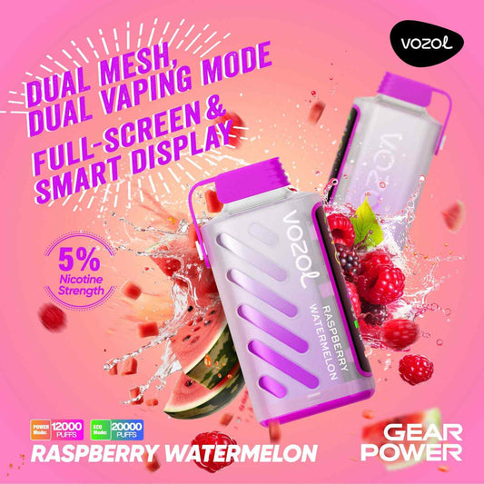 Raspberry Watermelon - Vozol Gear Power 20K Dual Mode Einweg-Elektronikzigarette