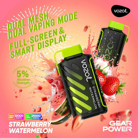 Vozol Gear Power 20000 - Strawberry Watermelon