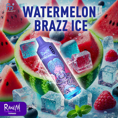 RandM Tornado 9000 Puffs - Watermelon Brazz Ice