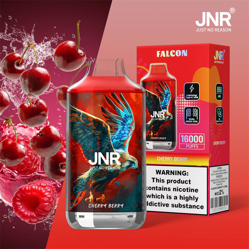 JNR Falcon 16000 Puffs  - Cherry Berry