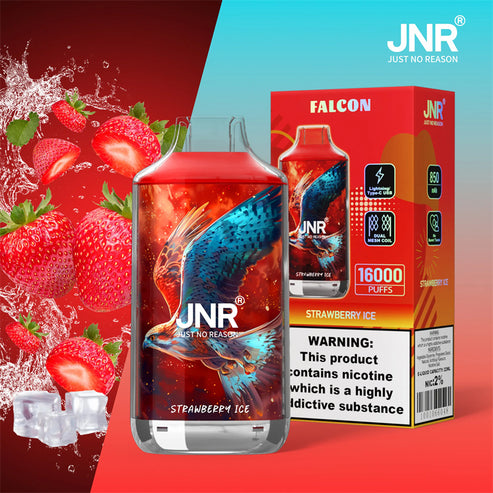 JNR Falcon 16000 Puffs - Strawberry Ice