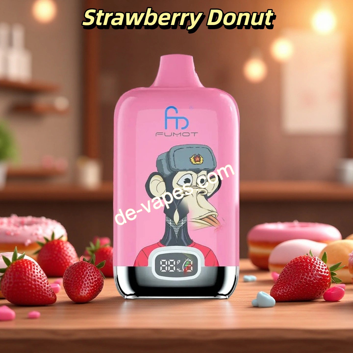 Strawberry Donut Randm Digital Box 12000 Puffs