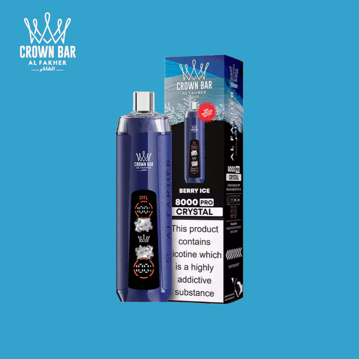 Berry Ice Al Fakher Crown Bar 8000 Vape