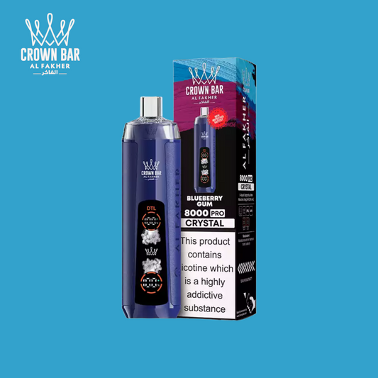 Blueberry Gum Al Fakher 8000 Crown Bar Vape