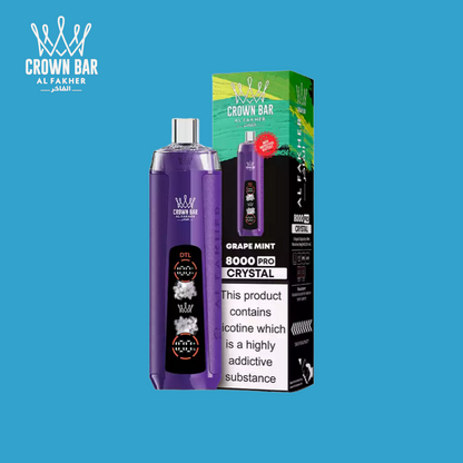 Grape Mint Al Fakher Crown Bar 8000 Puffs 
