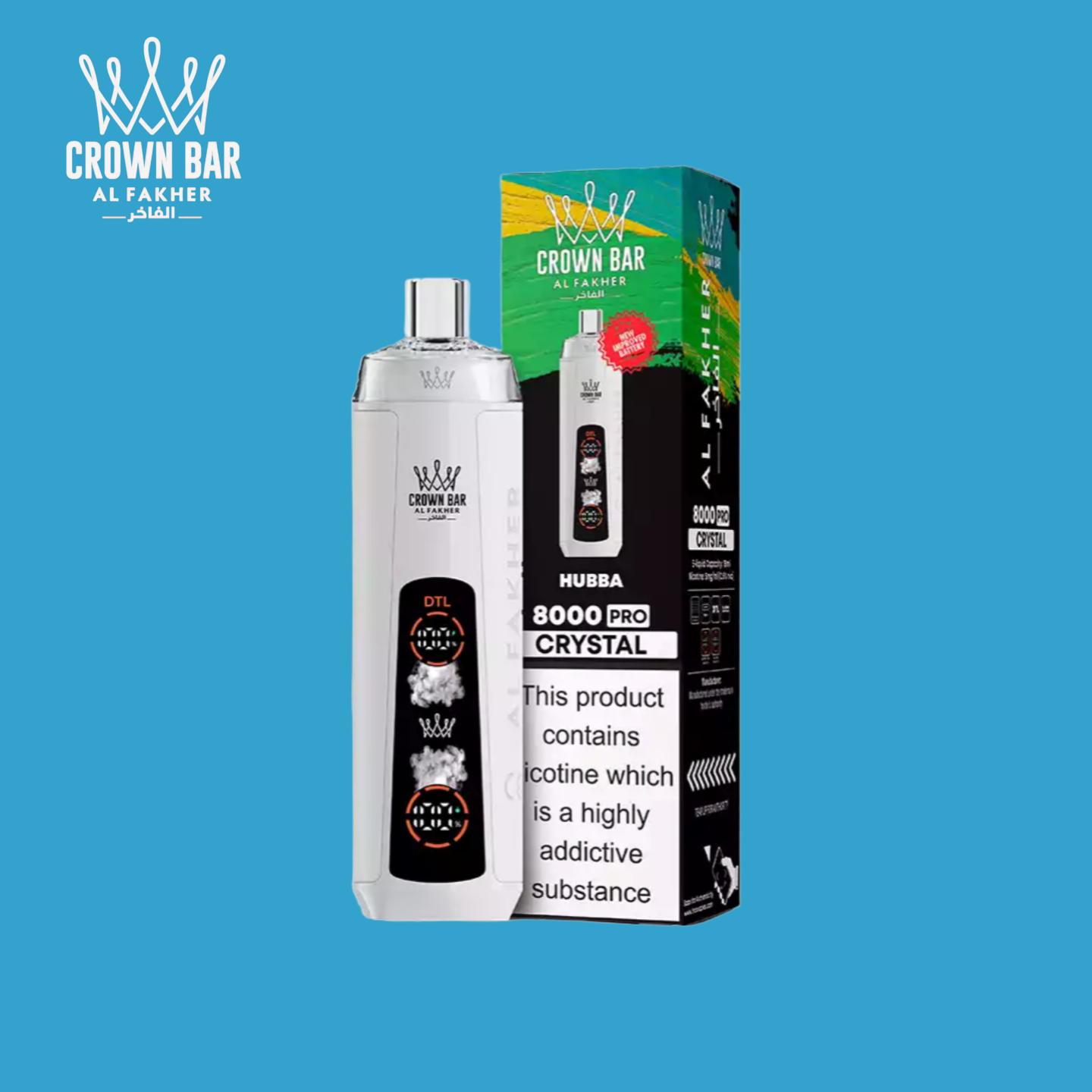 Hubba Al Fakher Vape Crown Bar 8000