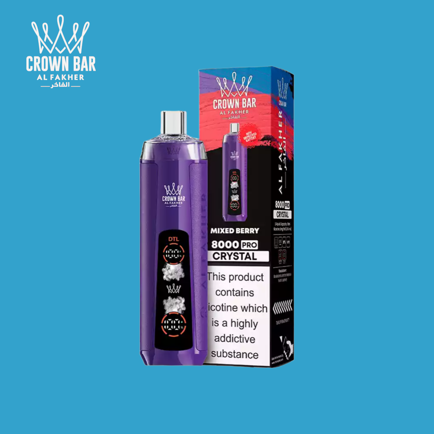 Mixed Berry Al Fakher Crown Bar 8000