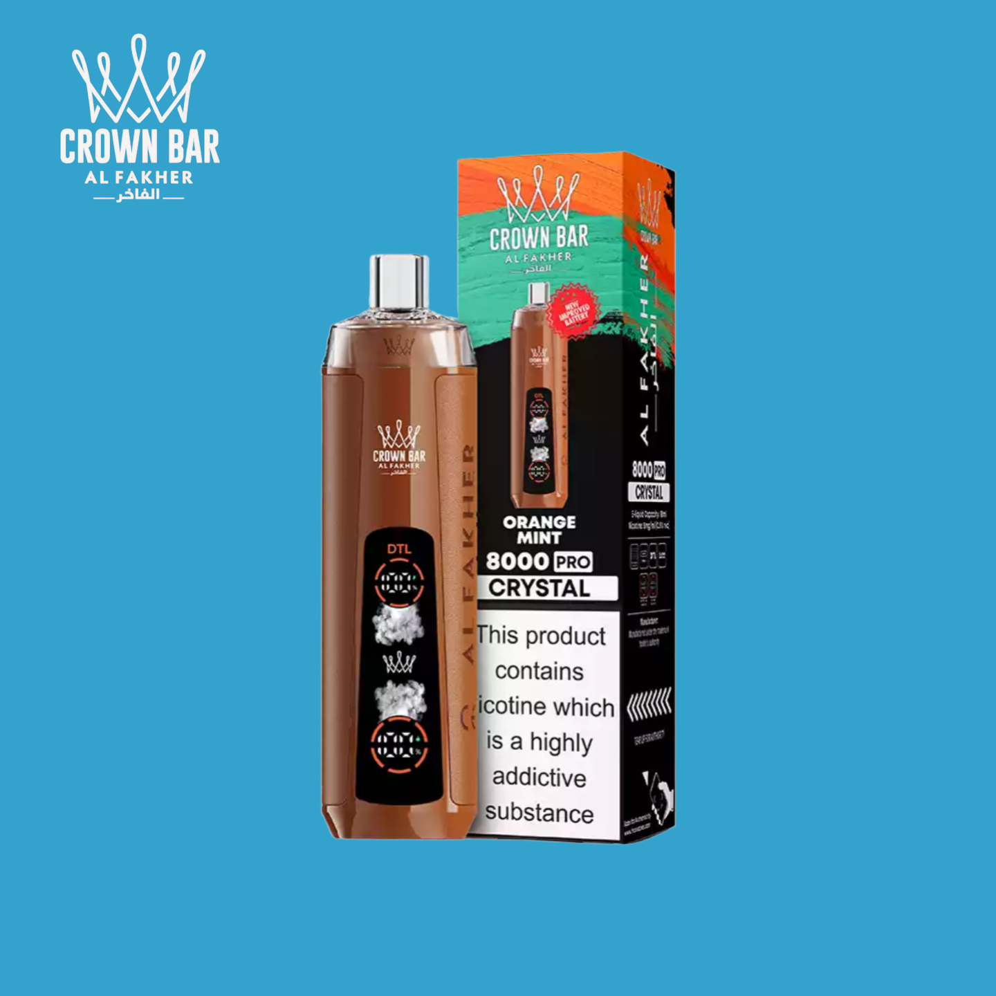 Orange Mint Al Fakher Crown Bar 8000