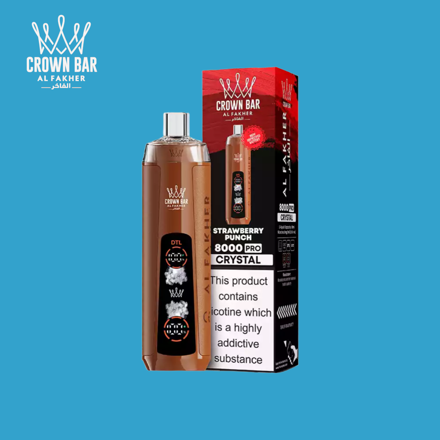 Strawberry Punch Al Fakher Crown Bar 8000