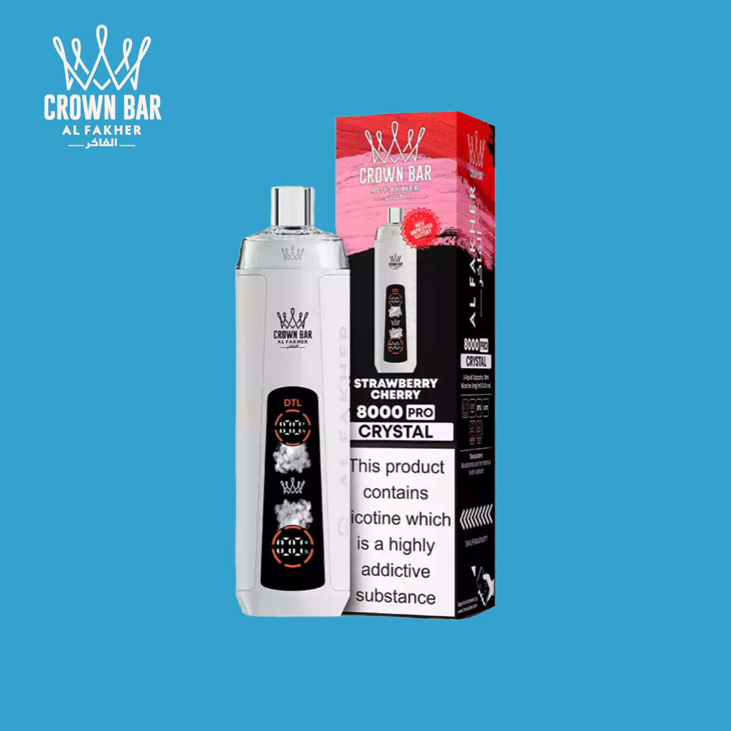 Strawberry Cherry Al Fakher Crystal 8000