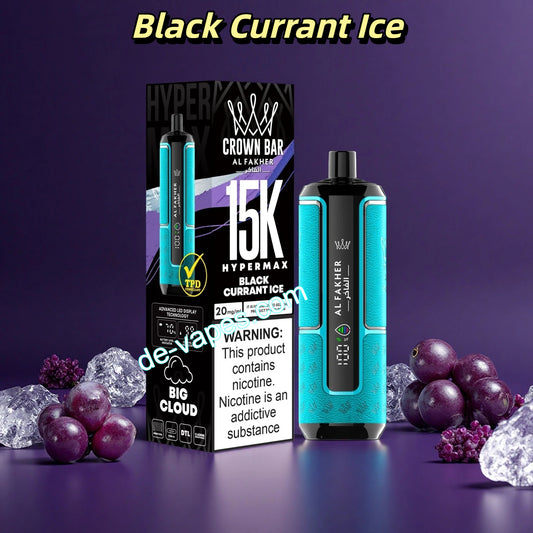 Al Fakher Crown Bar 15K Vape - Black Currant Ice