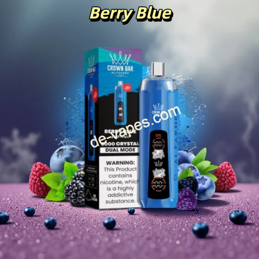 Al Fakher Crown Bar 8000 Puffs Berry Blue