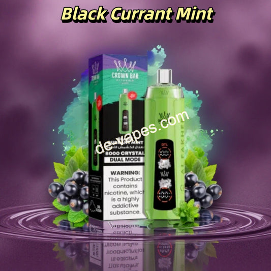 Al Fakher Crown Bar 8000 Puffs - Black Currant Mint